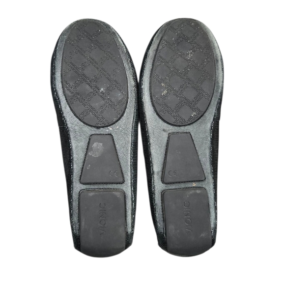 Vionic Sydney Women's 7.5 Black Lizard Leather Loafers Driving Moccasins - Picture 4 of 7